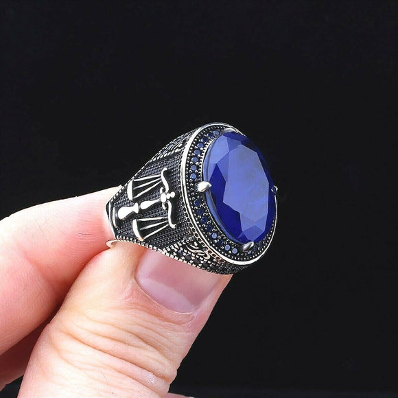 Buy Blue Stone Ring Natural Sapphire Ring 925 Sterling Silver Solitaire Ring  September Birthstone Blue Stone Ring Women Ring Gift for Her Online in  India - Etsy