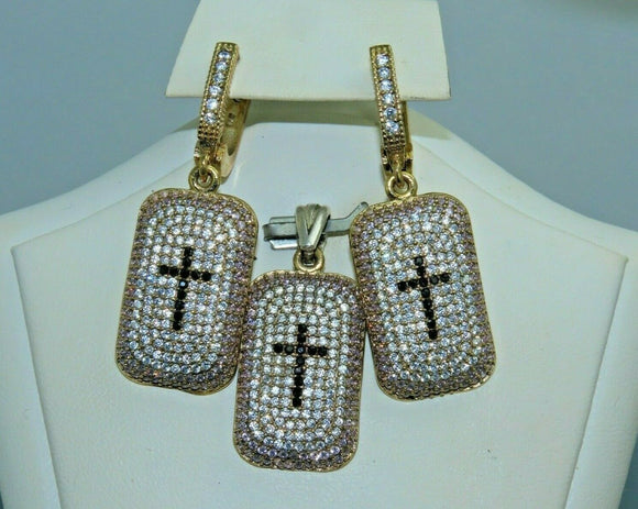 Turkish Handmade Jewelry 925 Sterling Silver Onyx Stone Women's Earrings & Pendant Jewelry Set