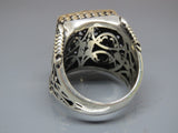 Turkish Handmade Jewelry 925 Sterling Silver Filigree Design Mens Rings