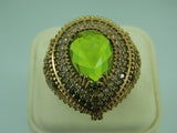 Turkish Handmade Jewelry 925 Sterling Silver Zircon Stone Women Ring Sz 7