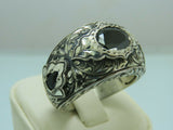 Turkish Handmade Jewelry 925 Sterling Silver Onyx Stone Mens Rings