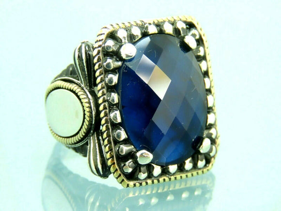 Turkish Handmade Jewelry 925 Sterling Silver Sapphire Stone Mens Rings