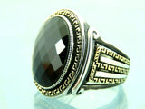 Turkish Handmade Jewelry 925 Sterling Silver Onyx Stone Mens Rings