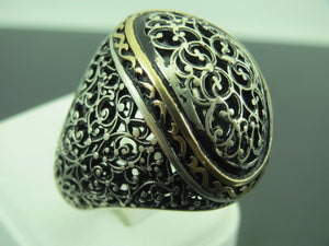 Turkish Handmade Jewelry 925 Sterling Silver Handcrafted Design Mens Rings