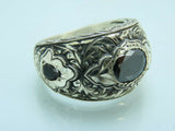 Turkish Handmade Jewelry 925 Sterling Silver Onyx Stone Mens Rings