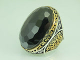 Turkish Handmade Jewelry 925 Sterling Silver Onyx Stone Mens Rings