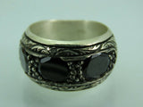 Turkish Handmade Jewelry 925 Sterling Silver Onyx Stone Mens Rings