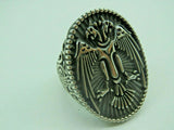 Turkish Handmade Jewelry 925 Sterling Silver Double Eagle Design Mens Rings