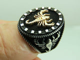 Turkish Handmade Jewelry 925 Sterling Silver Scorpion Design Mens Rings