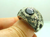 Turkish Handmade Jewelry 925 Sterling Silver Onyx Stone Mens Rings