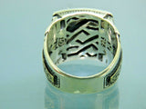 Turkish Handmade Jewelry 925 Sterling Silver Onyx Stone Mens Rings