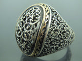 Turkish Handmade Jewelry 925 Sterling Silver Handcrafted Design Mens Rings