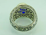 Turkish Handmade Jewelry 925 Sterling Silver Sapphire Stone Mens Rings