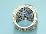 Turkish Handmade Jewelry 925 Sterling Silver Sapphire Stone Mens Rings