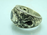 Turkish Handmade Jewelry 925 Sterling Silver Onyx Stone Mens Rings