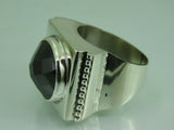 Turkish Handmade Jewelry 925 Sterling Silver Onyx Stone Mens Rings