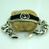 Turkish Handmade Jewelry 925 Sterling Silver Onyx Stone Mens Bracelets