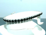 Turkish Handmade Jewelry 925 Sterling Silver Onyx Stone Womens Bracelet