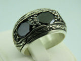 Turkish Handmade Jewelry 925 Sterling Silver Onyx Stone Mens Rings