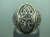 Turkish Handmade Jewelry 925 Sterling Silver Handcrafted Design Mens Rings