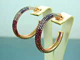 Turkish Handmade Jewelry 925 Sterling Silver Ruby Stone Women Earrings