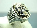 Turkish Handmade Jewelry 925 Sterling Silver Skull Design Mens Rings