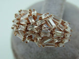 Turkish Handmade Jewelry 925 Sterling Silver Zircon Stone Women Ring Sz 8