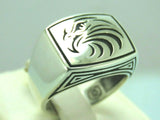 Turkish Handmade Jewelry 925 Sterling Silver Eagle Design Mens Rings