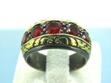 Turkish Handmade Jewelry 925 Sterling Silver Ruby Stone Mens Rings