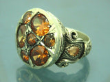 Turkish Handmade Jewelry 925 Sterling Silver Quartz Stone Mens Rings