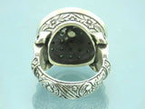 Turkish Handmade Jewelry 925 Sterling Silver Emerald Stone Mens Rings