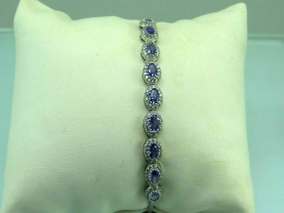 Turkish Handmade Jewelry 925 Sterling Silver Amethyst Stone Womens Bracelet