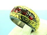 Turkish Handmade Jewelry 925 Sterling Silver Ruby Stone Mens Rings