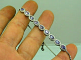 Turkish Handmade Jewelry 925 Sterling Silver Amethyst Stone Womens Bracelet