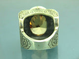 Turkish Handmade Jewelry 925 Sterling Silver Quartz Stone Mens Rings