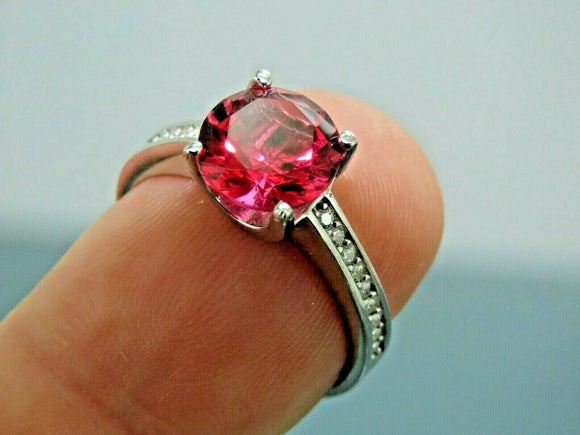 Turkish Handmade Jewelry 925 Sterling Silver Ruby Stone Women Ring Sz 8