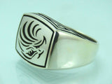 Turkish Handmade Jewelry 925 Sterling Silver Eagle Design Mens Rings
