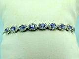 Turkish Handmade Jewelry 925 Sterling Silver Amethyst Stone Womens Bracelet