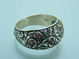 Turkish Handmade Jewelry 925 Sterling Silver Ruby Stone Mens Rings