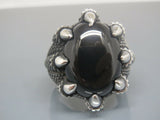 Turkish Handmade Jewelry 925 Sterling Silver Onyx Stone Mens Rings
