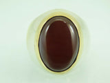 Turkish Handmade Jewelry 925 Sterling Silver Agate Stone Mens Rings