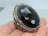 Turkish Handmade Jewelry 925 Sterling Silver Onyx Stone Mens Rings