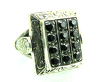 Turkish Handmade Jewelry 925 Sterling Silver Onyx Stone Mens Rings