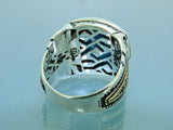 Turkish Handmade Jewelry 925 Sterling Silver Turquoise Stone Mens Rings