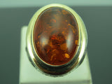 Turkish Handmade Jewelry 925 Sterling Silver Handmade Amber Stone Men Ring