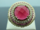 Turkish Handmade Jewelry 925 Sterling Silver Ruby Stone Ladies Rings