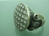 Turkish Handmade Jewelry 925 Sterling Silver Zircon Stone Mens Rings
