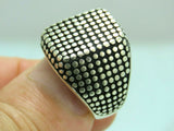 Turkish Handmade Jewelry 925 Sterling Silver Ottoman Design Men's Rings