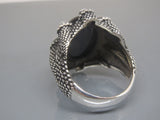 Turkish Handmade Jewelry 925 Sterling Silver Onyx Stone Mens Rings