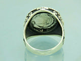 Turkish Handmade Jewelry 925 Sterling Silver Eagle Design Mens Rings